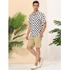 Lars Amadeus Men's Summer Polka Dots Button Down Short Sleeves Hawaiian Shirts - 4 of 4