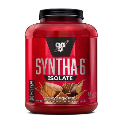 BSN SYNTHA-6 Isolate Protein Powder, With Whey Protein Isolate, Milk Protein Isolate, Chocolate Peanut Butter, 48 Servings