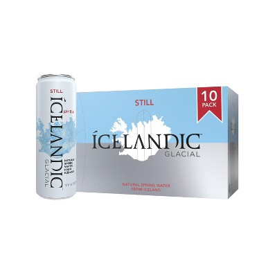 Icelandic Glacial Natural Spring Alkaline Water, 330 Ml Can (Pack of 10)