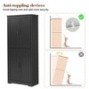 CuisinSmart 70in Tall Kitchen Pantry Cabinet,Freestanding Storage Cabinet with 4 Doors and Adjustable Shelves,Large Utility Wooden Coffee Bar Cabinet - 4 of 4