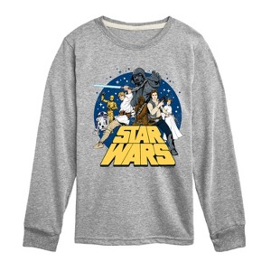 Boys' - Star Wars - Luke Skywalker and Friends Retro Long Sleeve Graphic T-Shirt - 1 of 3