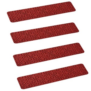 Collections Etc Geometric Design Skid-Resistant Soft Stair Treads - Set of 4 - 1 of 3