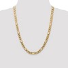 Black Bow Jewelry Men's 7.5mm 10k Yellow Gold Solid Concave Figaro Chain Necklace - 2 of 4