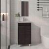 SEVOBAL Bathroom Vanities 18 Inch Mirror Vanities Cabinet with Two Doors and Two Shelves for Bathroom Storage, Black, 37.01"*22.05"*12.21" - 3 of 4