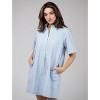Olive Workshop Sconset Shirt Dress Blue Stripe - 3 of 4