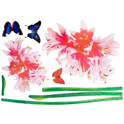 Slickblue Garish Flowers Large Vinyl Wall Art Decal 19.5"x27.0" – Eye-catching Floral Stickers for Home Decor