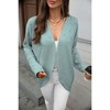 Women's Casual Long Sleeve Knitted Cardigan, Open-Front Loose Fit Sweater Jacket for Daily Wear - 3 of 4