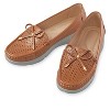 Collections Etc Stylish Faux Leather Bow Trim with Cut-Out Design Shoes - 3 of 4