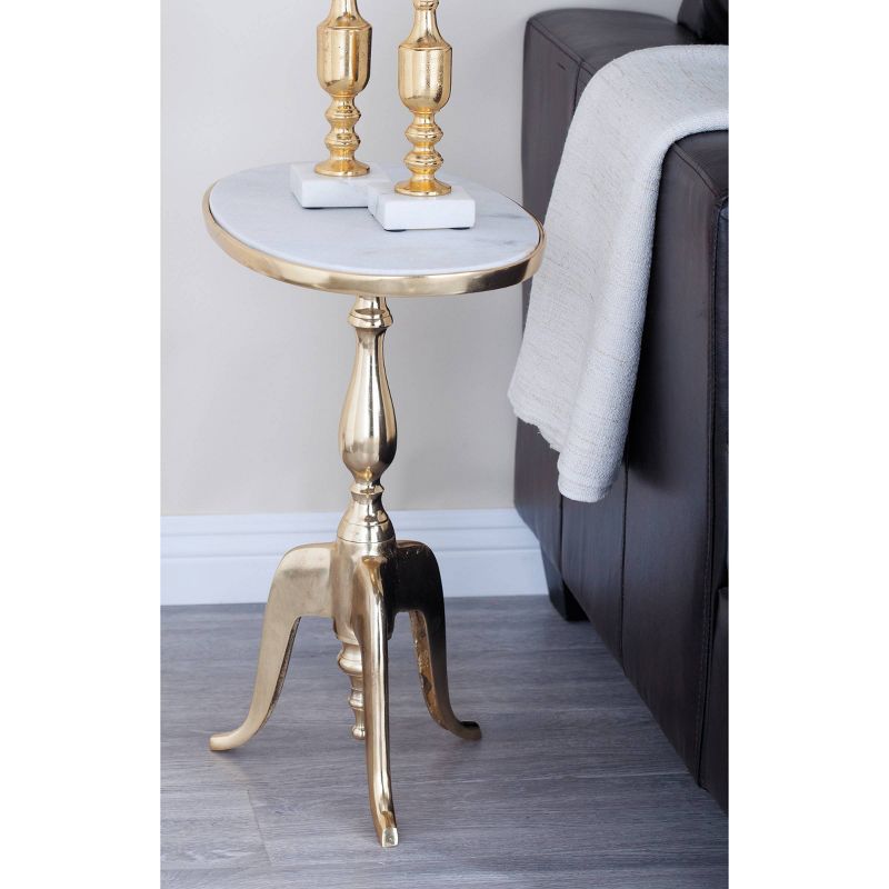 Traditional Marble Accent Table Gold - Olivia &#38; May, 3 of 20