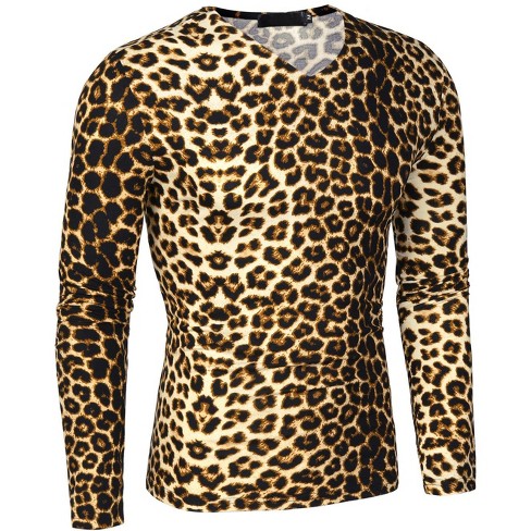 T-Shirt Black and White Side Leopard