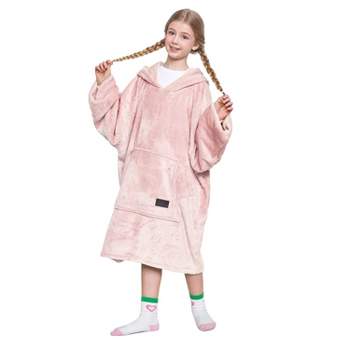 Catalonia Blanket Hoodie for Kids, Oversized Wearable Fleece Blanket Sweatshirt with Large Front Pocket, Teen Boys Girls Gift