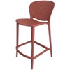 HomeRoots Set of Four 30" Orange Heavy Duty Plastic Low Back Bar Height Bar Chairs - 4 of 4