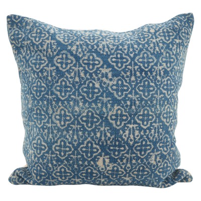 20"x20" Distressed Point Square Down Filled Throw Pillow Blue - Saro Lifestyle