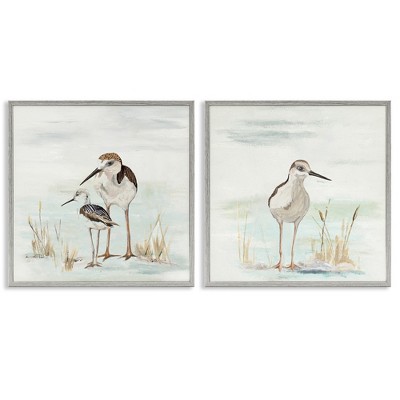 Stupell Industries Sandpipers Among Beach Grasses, 17" x 17"