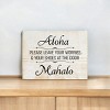 Slickblue Leave Shoes at Door Sign, Aloha Greeting, 9x12 Rustic Pine Wall Plaque, Multiple Color Options - 3 of 3