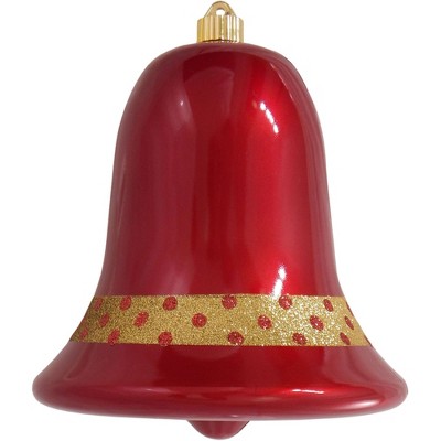 Christmas by Krebs 9" Red and Gold Shatterproof Christmas Bell Ornament