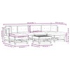 vidaXL Patio Lounge Set with Cushions Outdoor Furniture Set 7 Piece Solid Wood - White Pine - 4 of 4