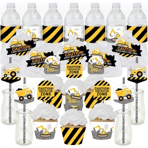Big Dot of Happiness Dig It - Construction Party Zone - Baby Shower or Birthday Party Favors and Cupcake Kit - Fabulous Favor Party Pack - 100 Pieces - 1 of 4