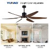 BestParts 66" Vintage Ceiling Fan with LED Lighting - Brown Blades, 6-Speed Control, Remote & App - 4 of 4