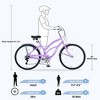 YONWAY 26 Inch Beach Cruiser Bike, 7 Speed Cruiser Bike with High Carbon Steel Dual V-Brakes Commuter Bike for Women Men - 4 of 4