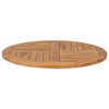 vidaXL Table Top Solid Teak Wood Round 1" 31.5" - 3 of 4