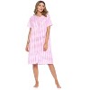 Casual Nights Women's Snap front House Dress Short Sleeve Woven Duster Housecoat Lounger Robe - 2 of 4
