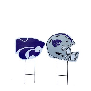 NCAA Kansas State Wildcats Logo and Helmet 2pk Yard Sign Set - 1 of 1