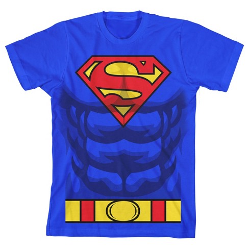 Voorman club werkloosheid Superman Cosplay Youth Boys Royal Blue Shirt : Target