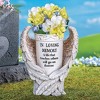 Collections Etc Angel Wings Memorial Vase Garden Stake 7.75 X 4 X 16.25 Off-White - 2 of 2