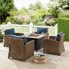 Bradenton 5pc Outdoor Wicker Arm Chair & Fire Table Set - Crosley
 - 2 of 4