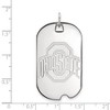 Black Bow Jewelry 10k White Gold Ohio State Buckeyes NCAA Large Pendant - 2 of 3