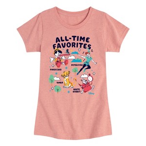 Girls' - Disney - All-Time Favorites Fitted Short Sleeve Graphic T-Shirt - 1 of 4