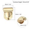 Unique Bargains Zinc Alloy DIY Wallet Purse Making Decorative Turn Lock Clasp 4 Pcs - 2 of 4
