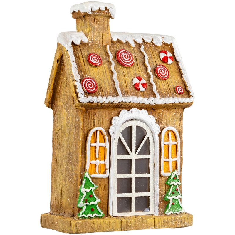 Northlight 14" LED Lighted Peppermint Gingerbread House Christmas Decoration, 6 of 8