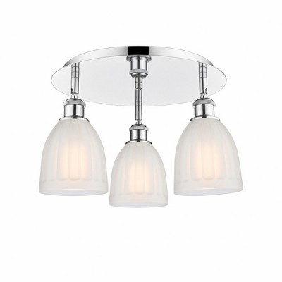 Brookfield - 3 Light Flush Mount In Art Deco Style-9.5 Inches Tall and 17.5 Inches Wide