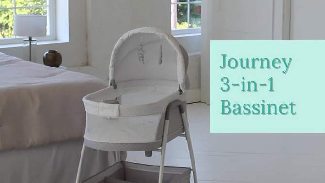 TruBliss Journey 2-in-1 Bassinet - Light Gray, 2 of 11, play video