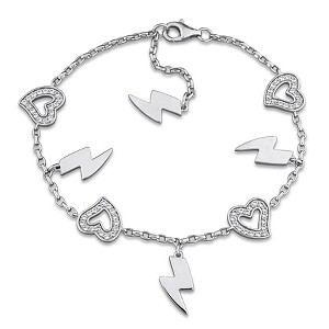 EVERLY JEWELRY | Sterling Silver 0.68 CT TGW Created White Sapphire Bracelet - 7 in - 1 of 4