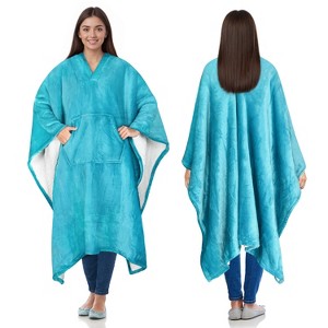 Catalonia Faux Shering Wearable Cape for Adult Women Men,Wrap Blanket Cape with Pocket, Warm, Soft, Cozy, Snuggly, Comfort Gift, No Sleeves - 1 of 4