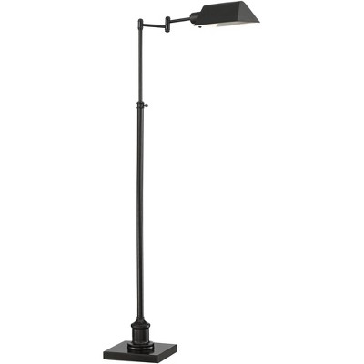 Elegant Adjustable Pharmacy Floor Lamp in Dark Bronze