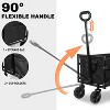 Bestier Collapsible Wagon Cart with Wheels, Folding Utility Heavy Duty Wagons Carts for Grocery Sports Garden Camping, Outdoor Cart - 3 of 4