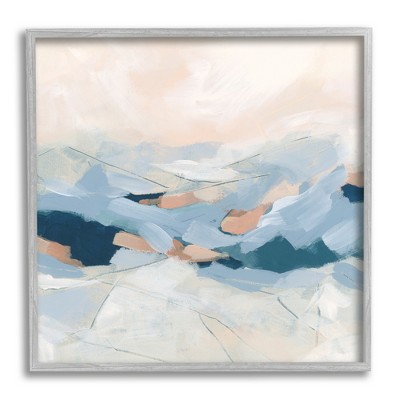 Stupell Industries Modern Brushed Mountain Landscape Framed Giclee