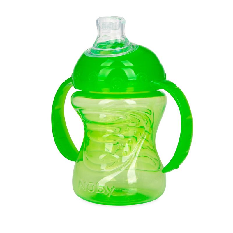 Nuby No Spill Super Spout Trainer Cup - Bright Green - 8oz, 2 of 6