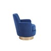 Velvet Swivel Barrel Chair, Comfy Round Accent Armchair with 360° Swivel & Gold Iron Base for Living Room & Bedroom - 4 of 4
