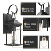 Outdoor Wall Lantern Sconce Black Finsh With Clear Glass - 2 of 4