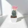 Unique Bargains Artificial Plants Mushroom-Top Cactus in Pot Plastic 3.03"x3.03"x7.87" 1 Pcs - 2 of 4