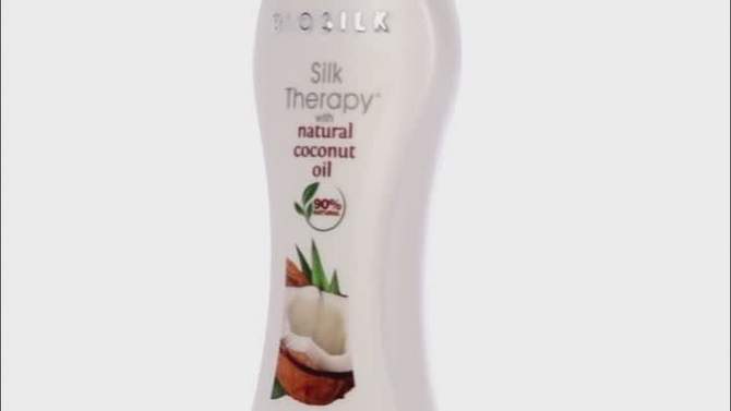 Biosilk Silk Therapy with Organic Coconut Oil Moisturizing Shampoo, 2 of 5, play video
