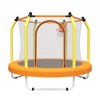 Jump Into Fun 55" Recreational Trampoline for Kids with Full - Visible Safety Net, Basketball Hoop Reversible zipper for Boys Girls Birthday Gifts - 4 of 4