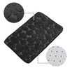 Unique Bargains Cobblestone Pattern Bathroom Rugs Polyester Bath Mat Machine Washable Black 23.62"x15.75" - 3 of 4