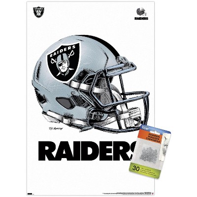 Trends International Nfl Las Vegas Raiders - Logo 21 Unframed Wall Poster  Print Clear Push Pins Bundle 14.725 X 22.375 : Target