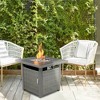 Kinger Home Lark Rattan Wicker 28in Propane Fire Pit Table, 50,000 BTU - 2 of 4